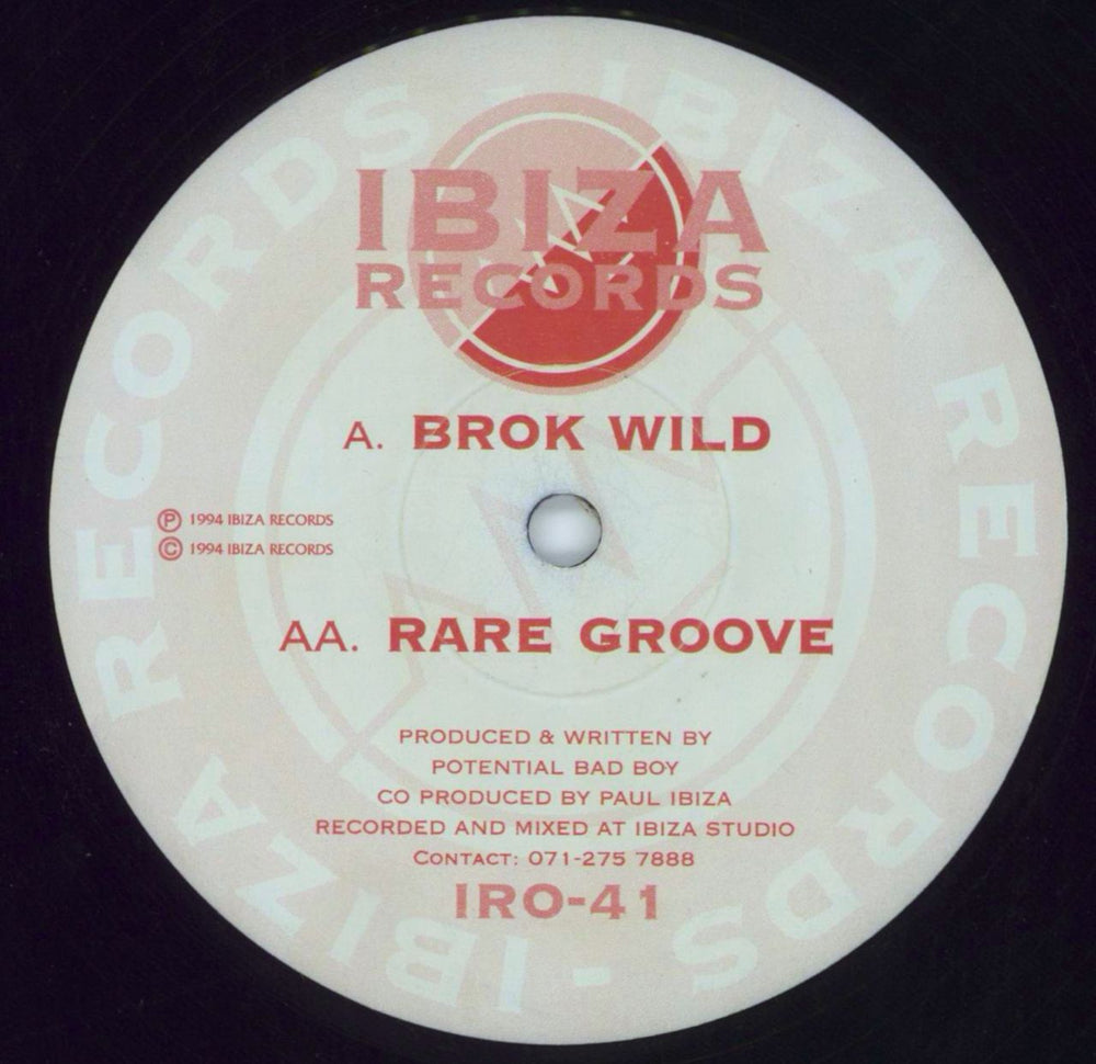 Potential Bad Boy Brok Wild UK 12" vinyl single (12 inch record / Maxi-single) IRO-41