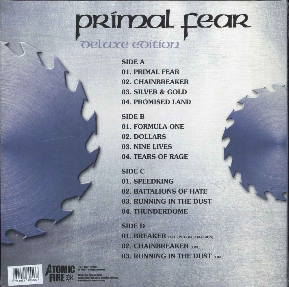 Primal Fear Primal Fear - Red Vinyl - Sealed German 2-LP vinyl record set (Double LP Album) 4251981700137