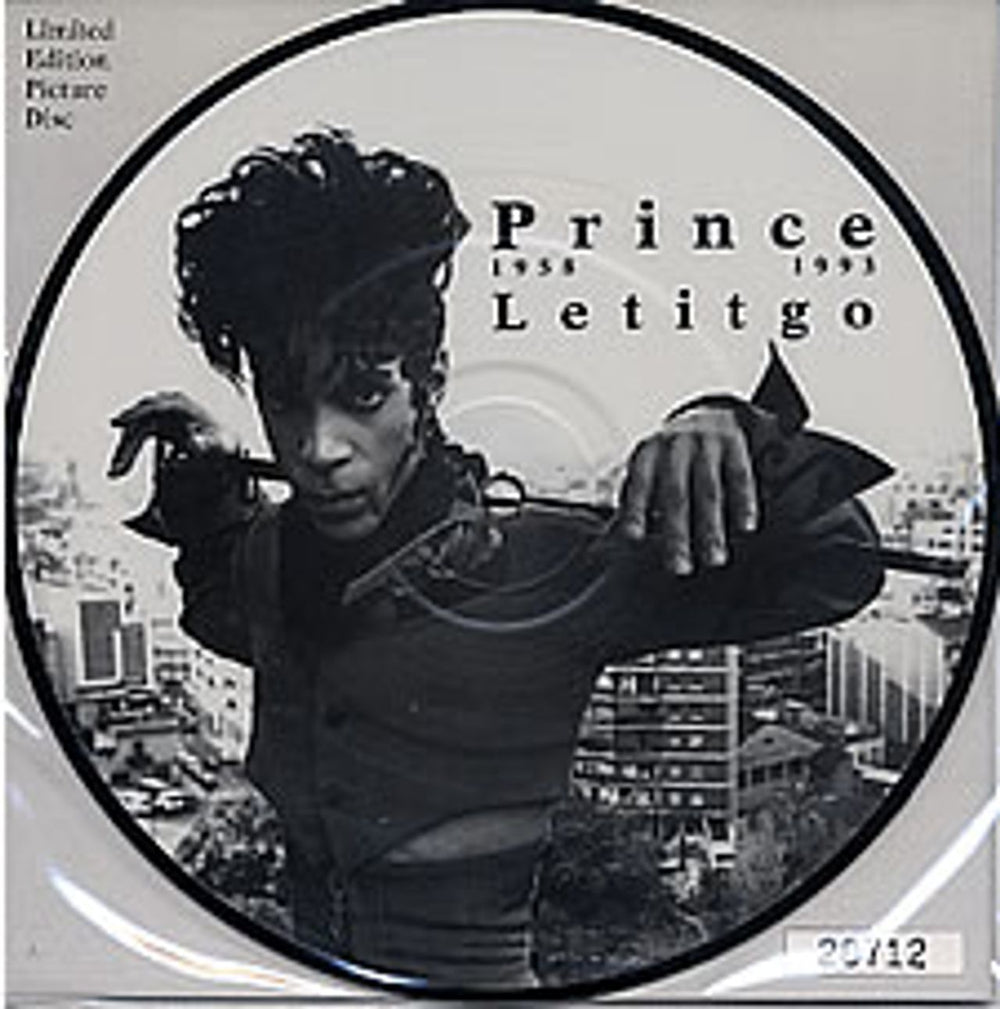 Prince Let It Go UK 7" vinyl picture disc (7 inch picture disc single) W0260P