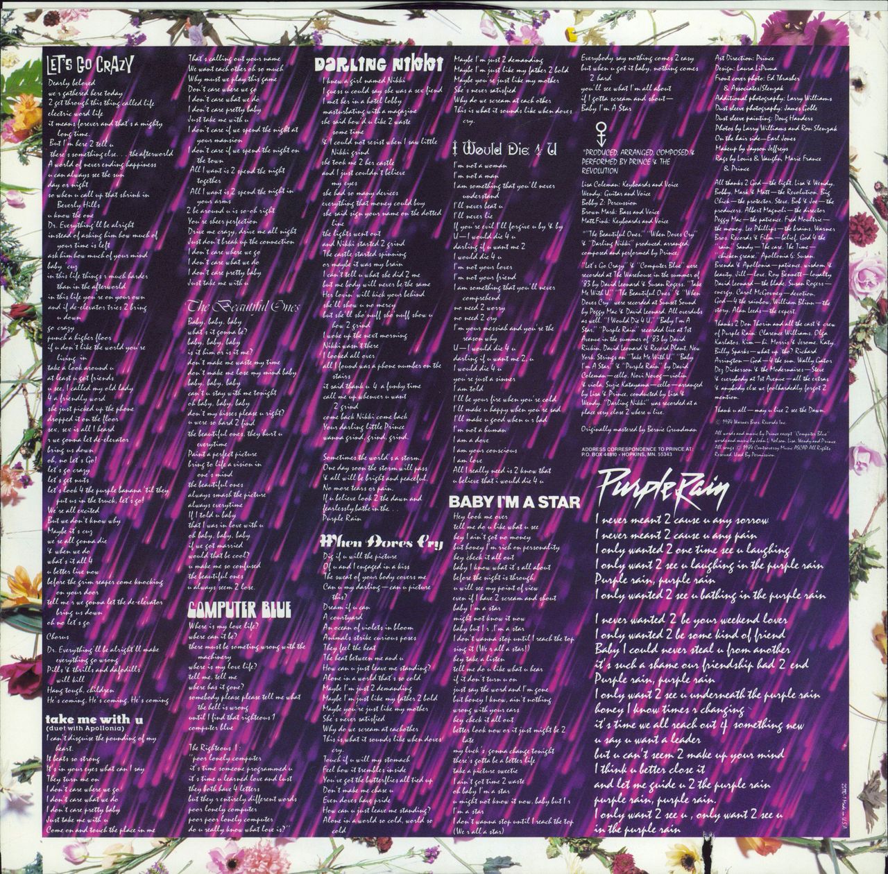 Prince Purple Rain + Poster US Vinyl LP — RareVinyl.com