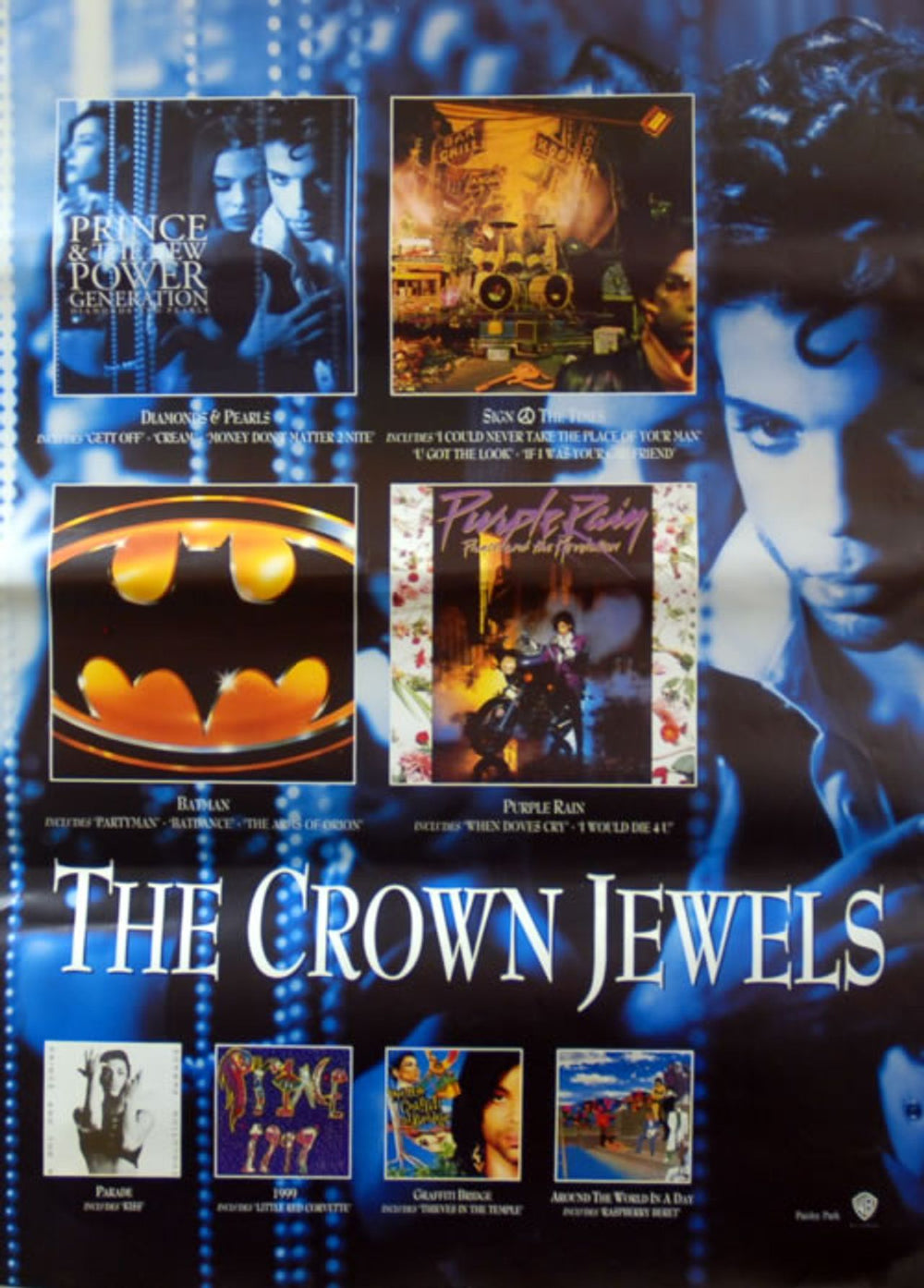 Prince The Crown Jewels UK Promo poster 33 X 23