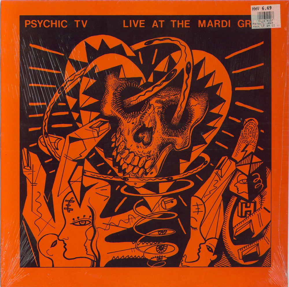 Psychic TV Live At The Mardi Gras UK vinyl LP album (LP record) TOPY036