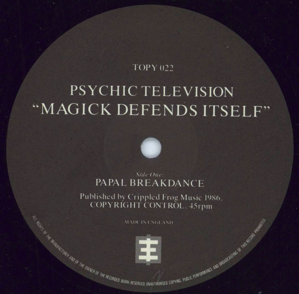 Psychic TV Magick Defends Itself UK 12" vinyl single (12 inch record / Maxi-single) PTV12MA459791