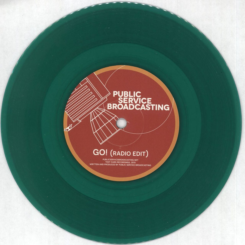 Public Service Broadcasting Go! - Green Vinyl UK 7" vinyl single (7 inch record / 45) P9B07GO680394