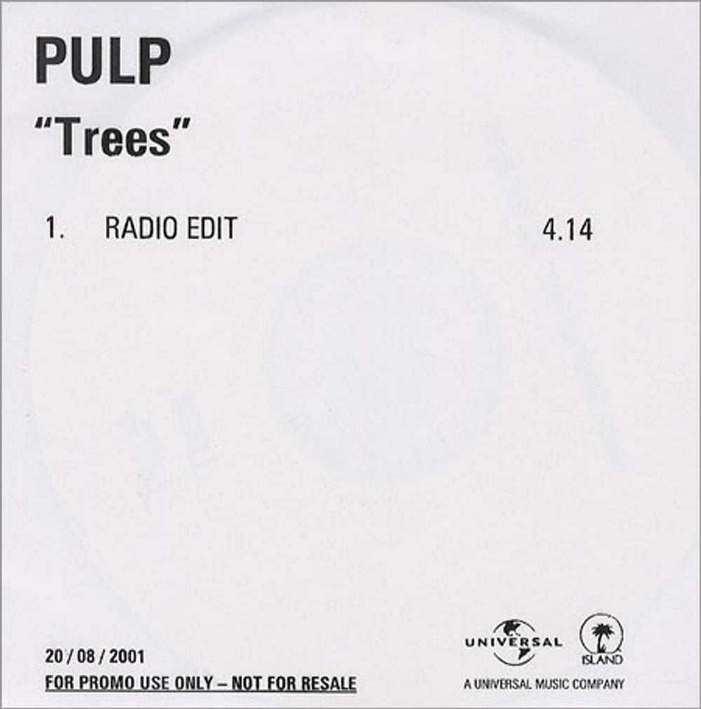 Pulp Trees UK Promo CD-R acetate CD-R