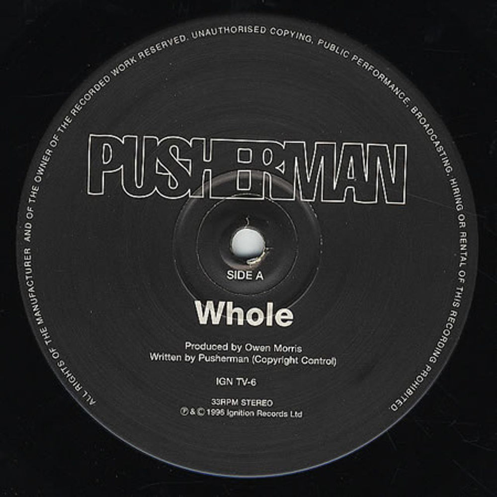 Pusherman Whole UK 12" vinyl single (12 inch record / Maxi-single) IGNTV-6