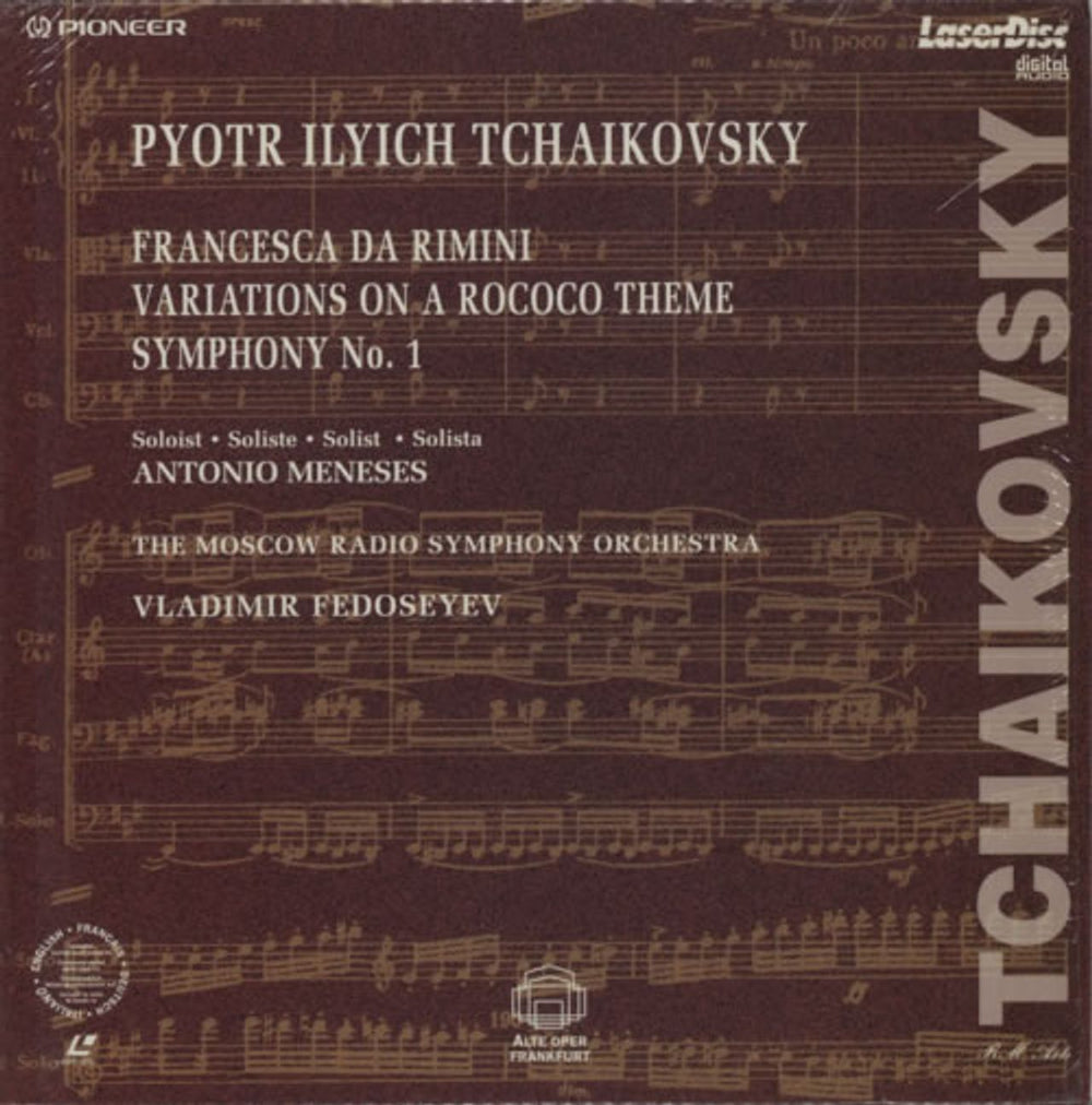 Pyotr Ilyich Tchaikovsky Francesca Da Rimini / Variations On A Rococo Theme... US laserdisc / lazerdisc PLMCB00521