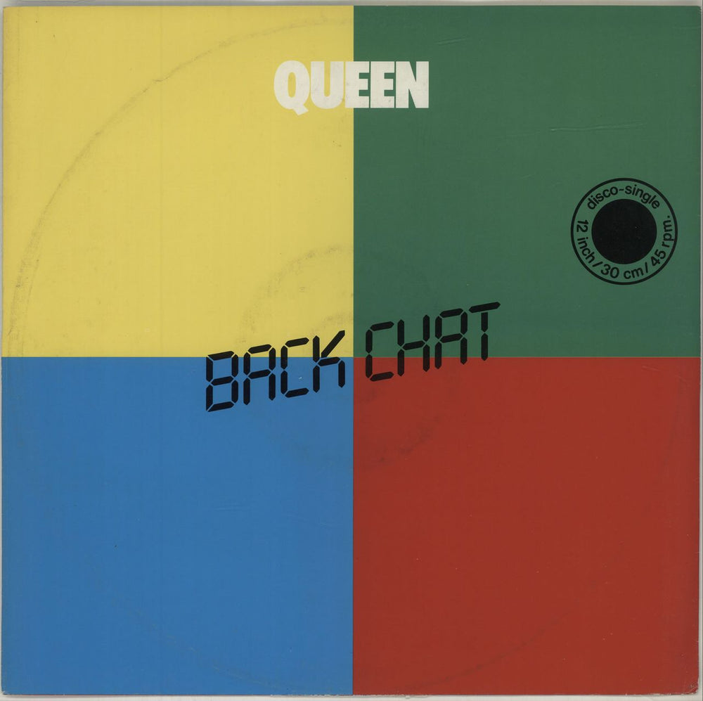 Queen Back Chat Dutch 12" vinyl single (12 inch record / Maxi-single) 1A052Z-64851