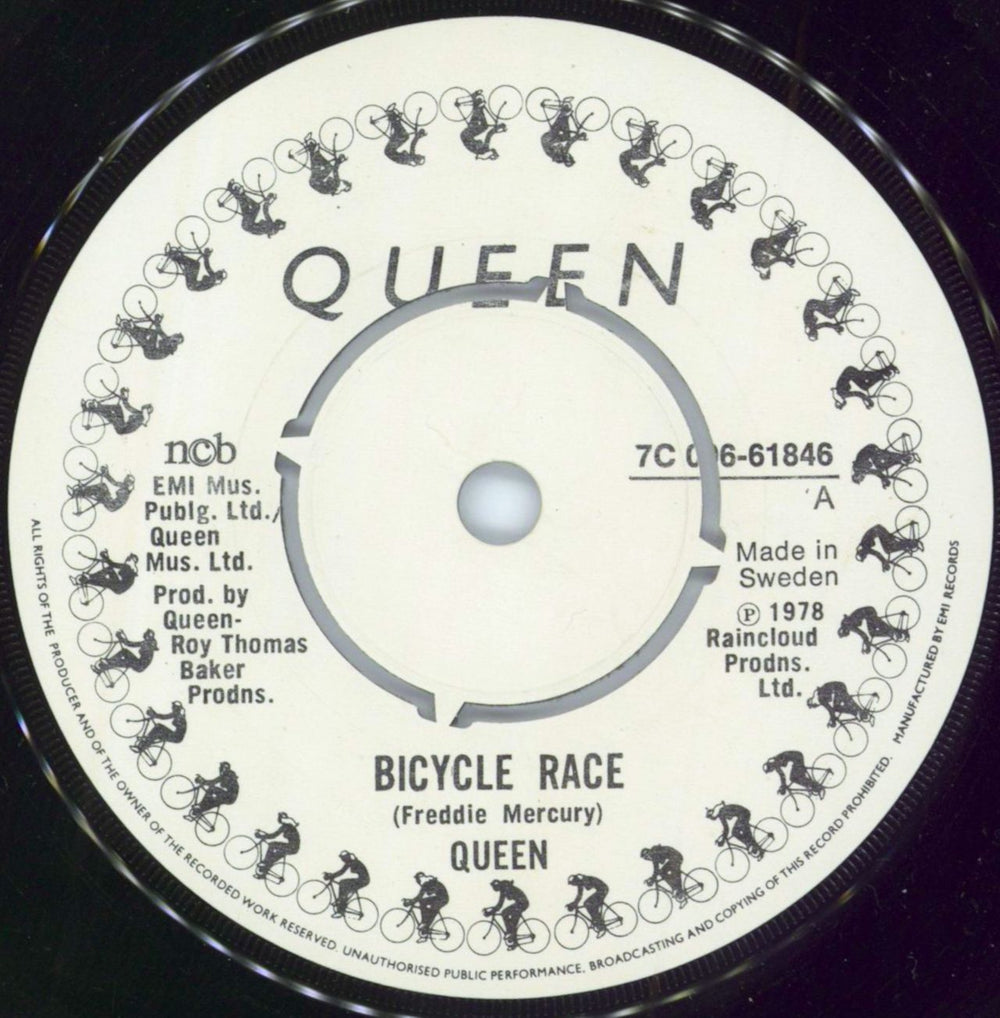 Queen Bicycle Race Swedish 7" vinyl single (7 inch record / 45) QUE07BI216149