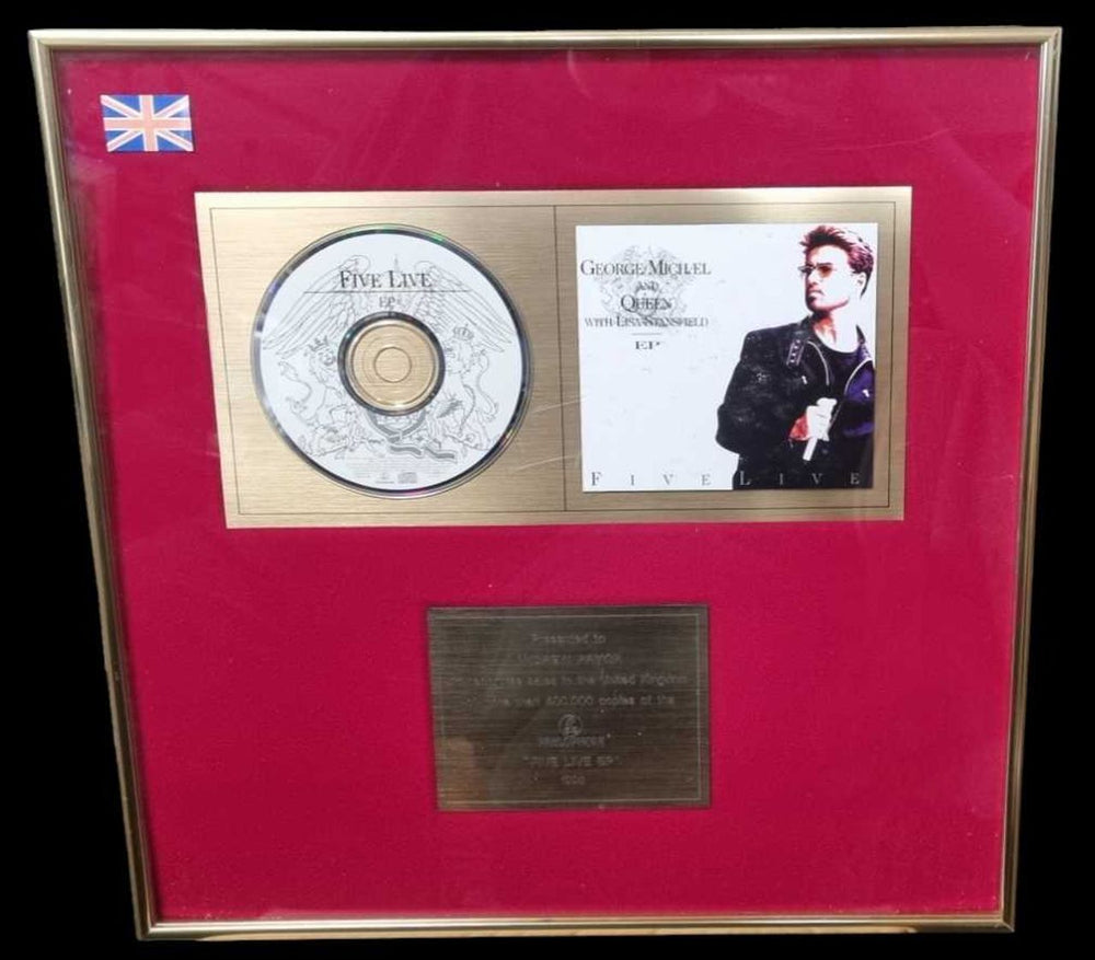 Queen Five Live UK award disc GOLD AWARD