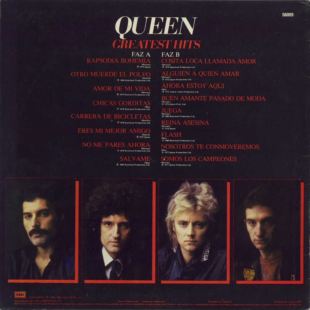 Queen Greatest Hits Argentinean vinyl LP album (LP record) QUELPGR784009