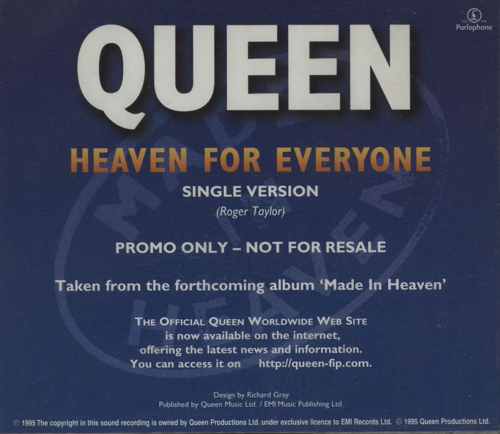 Queen Heaven For Everyone - Jukebox UK Promo CD single (CD5 / 5") QUEC5HE64735