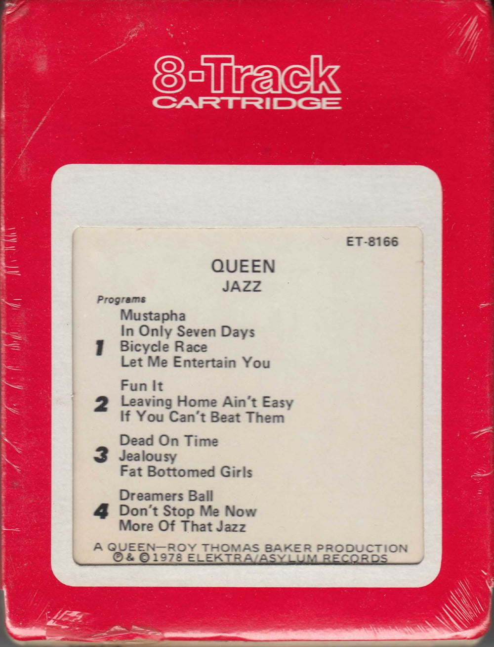 Queen Jazz US 8-track cassette QUE8TJA439834