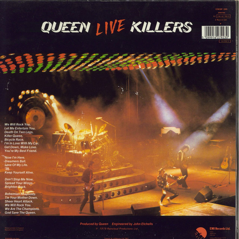 Queen Live Killers - barcoded p/s - EX UK 2-LP vinyl record set (Double LP Album) 5099916279230