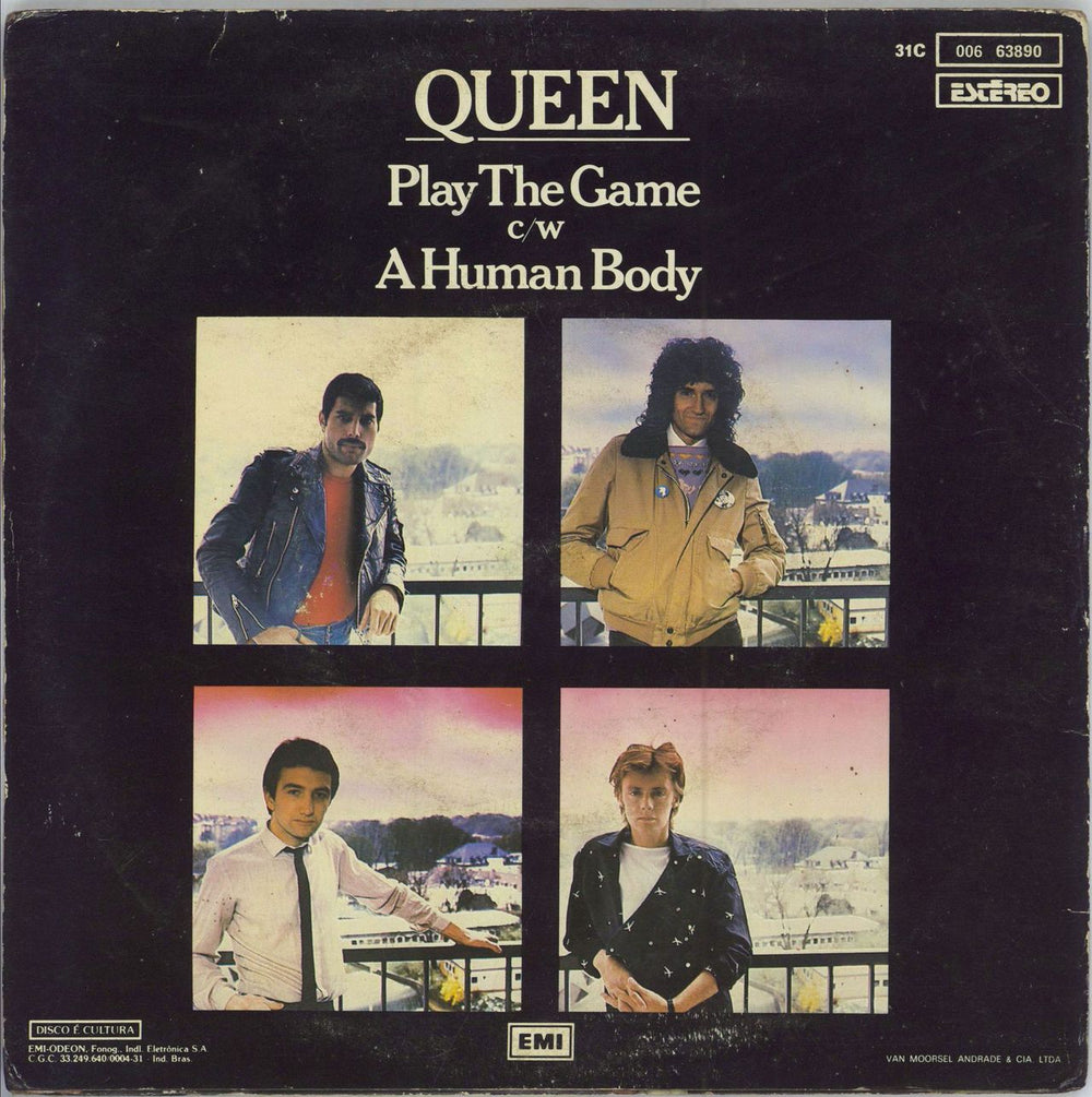 Queen Play The Game + p/s - WOC Brazilian Promo 7" vinyl single (7 inch record / 45) QUE07PL784085