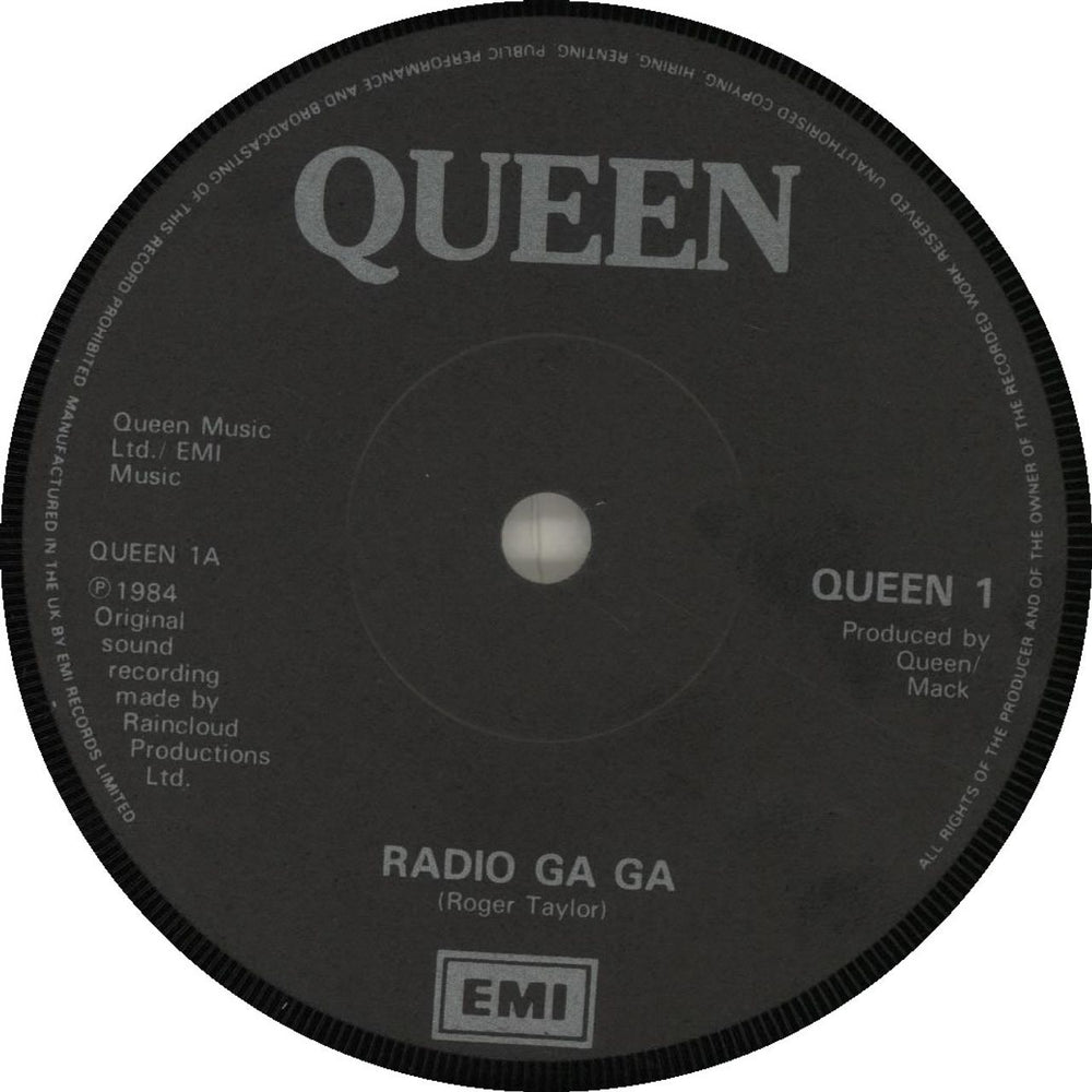 Queen Radio Ga Ga - Solid UK 7" vinyl single (7 inch record / 45) QUE07RA686792