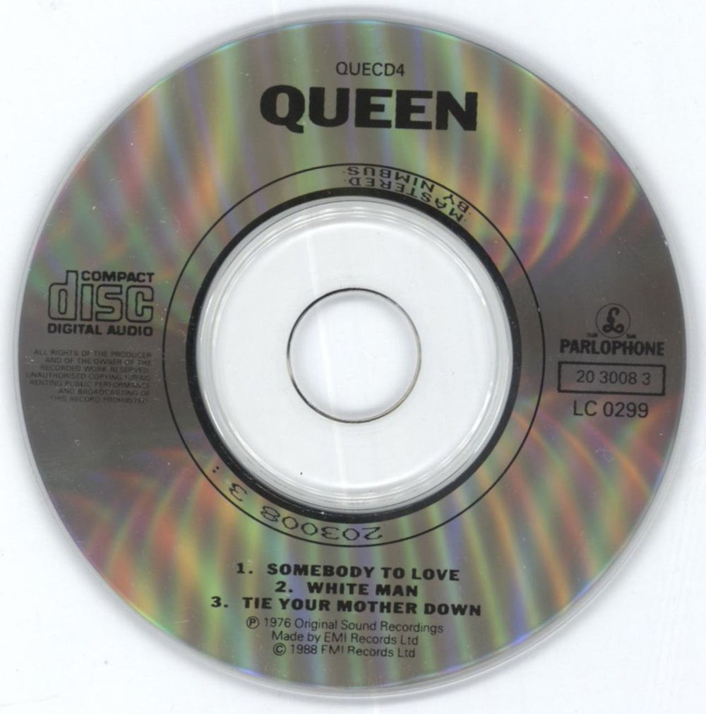 Queen Somebody To Love UK 3" CD single (CD3) QUEC3SO805648