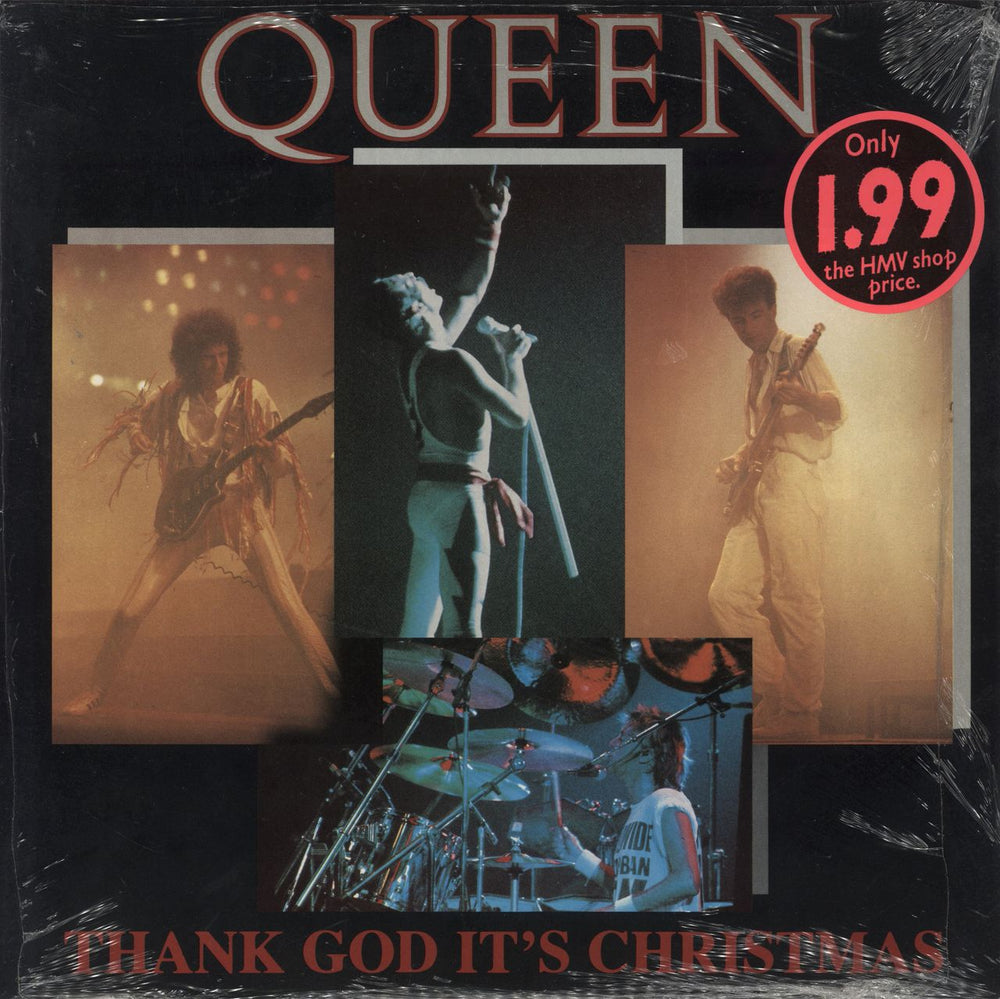 Queen Thank God It's Christmas - Shrink UK 12" vinyl single (12 inch record / Maxi-single) 12QUEEN5