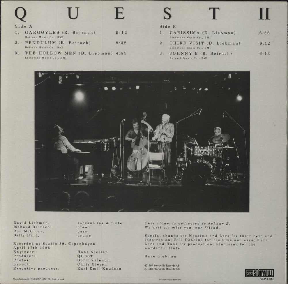 Quest (Jazz) Quest II Swiss vinyl LP album (LP record)