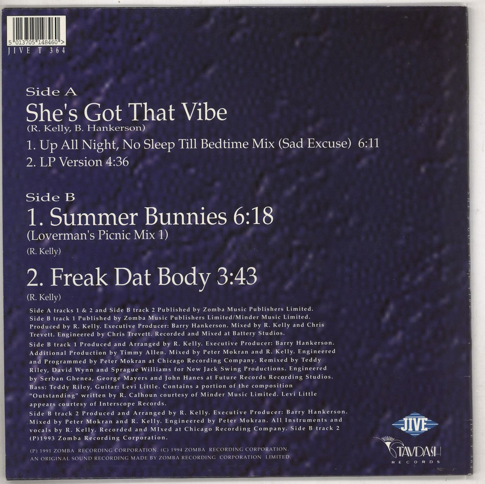 R Kelly She's Got That Vibe UK 12" vinyl single (12 inch record / Maxi-single) 5013705148460