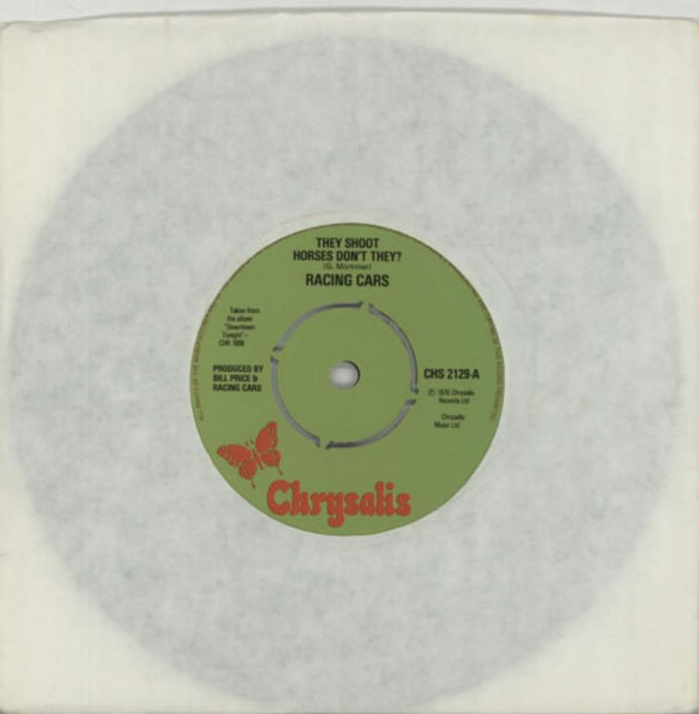 Racing Cars They Shoot Horses Don't They? - 4 Prong UK 7" vinyl single (7 inch record / 45) CHS2129