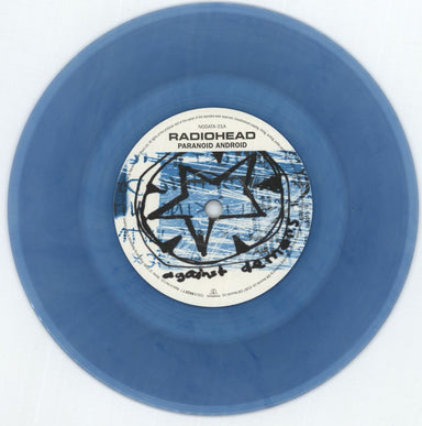 Radiohead Paranoid Android - Blue Vinyl UK 7