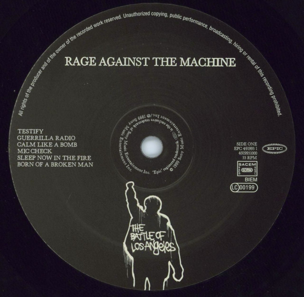 Rage Against The Machine The Battle Of Los Angeles UK vinyl LP album (LP record) RAGLPTH816603