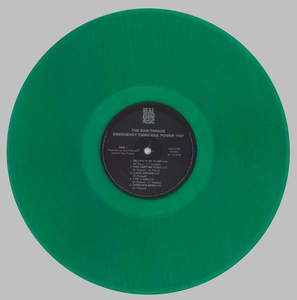 Rain Parade Emergency Third Rail Power Trip - Green Vinyl US vinyl LP album (LP record)