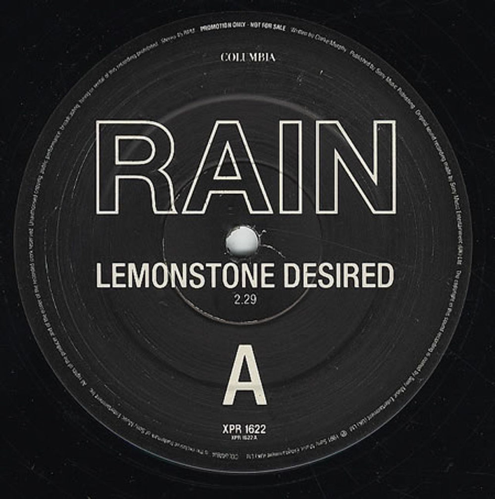 Rain (UK) Lemonstone Desired UK Promo 12" vinyl single (12 inch record / Maxi-single) XPR1622