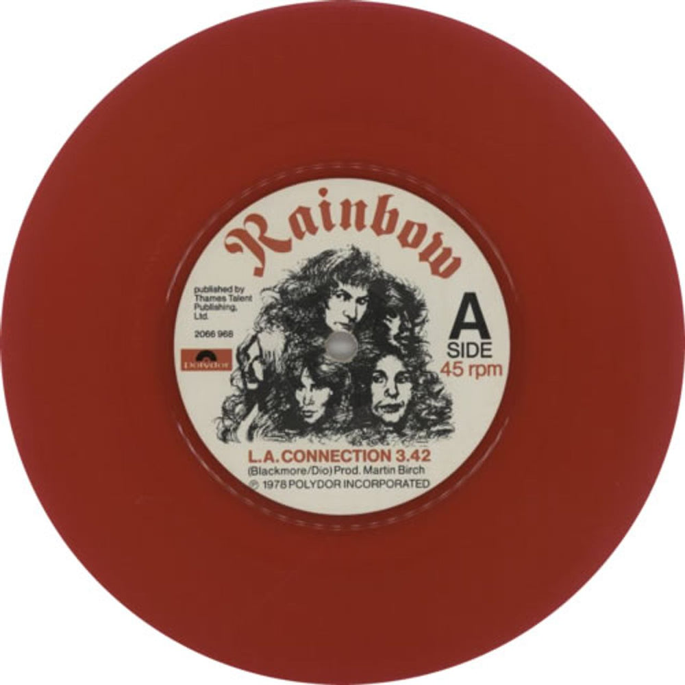 Rainbow L.A. Connection - Red Vinyl UK 7" vinyl single (7 inch record / 45) 2066968