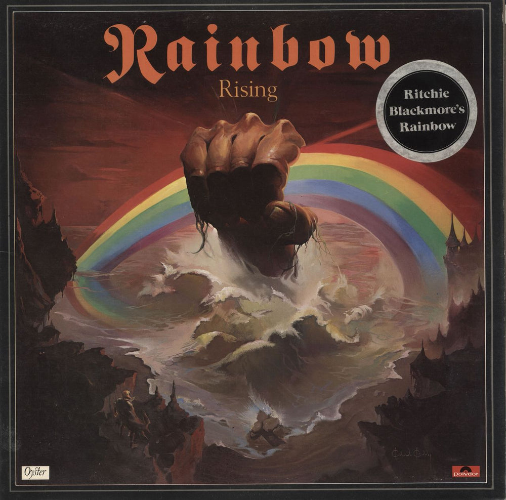 Rainbow Rainbow Rising - 1st - Stickered UK vinyl LP album (LP record) 2490137