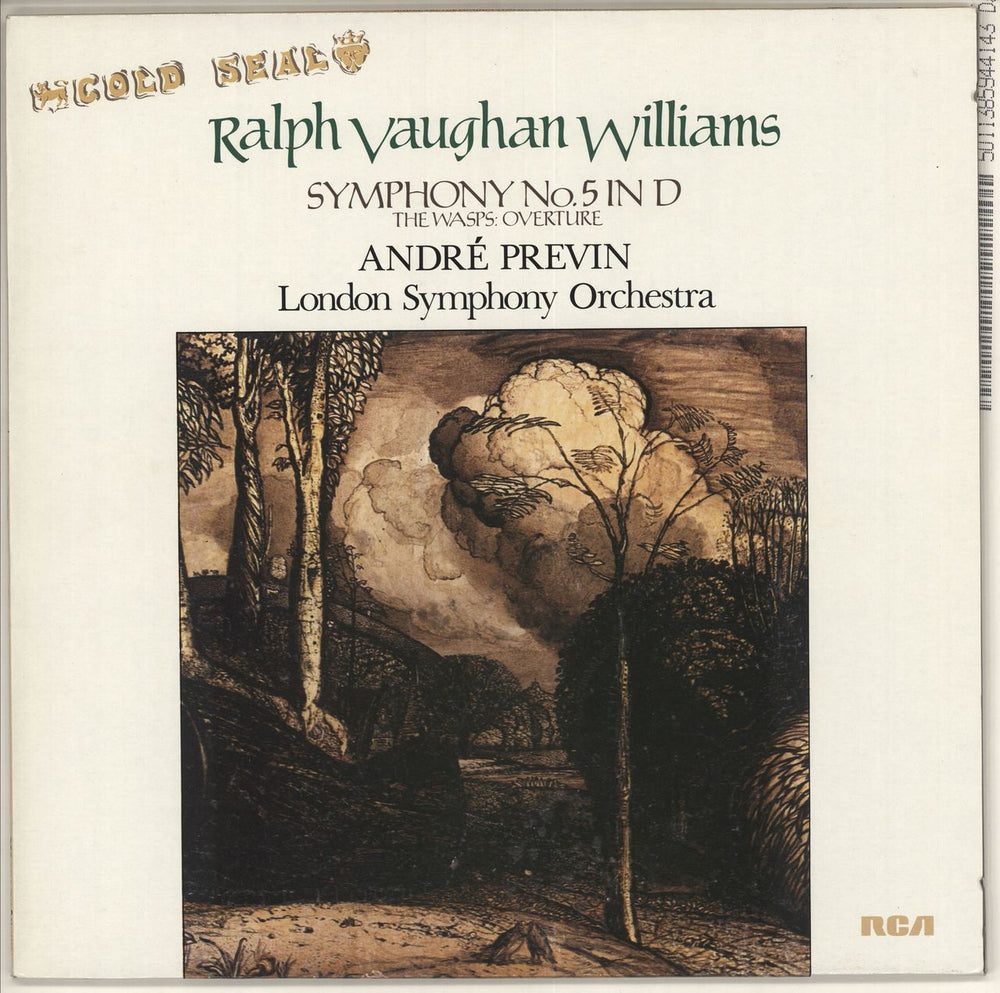 Ralph Vaughan Williams Vaughan Williams: Symphony No. 5 / The Wasps: Overture German vinyl LP album (LP record) GL43578