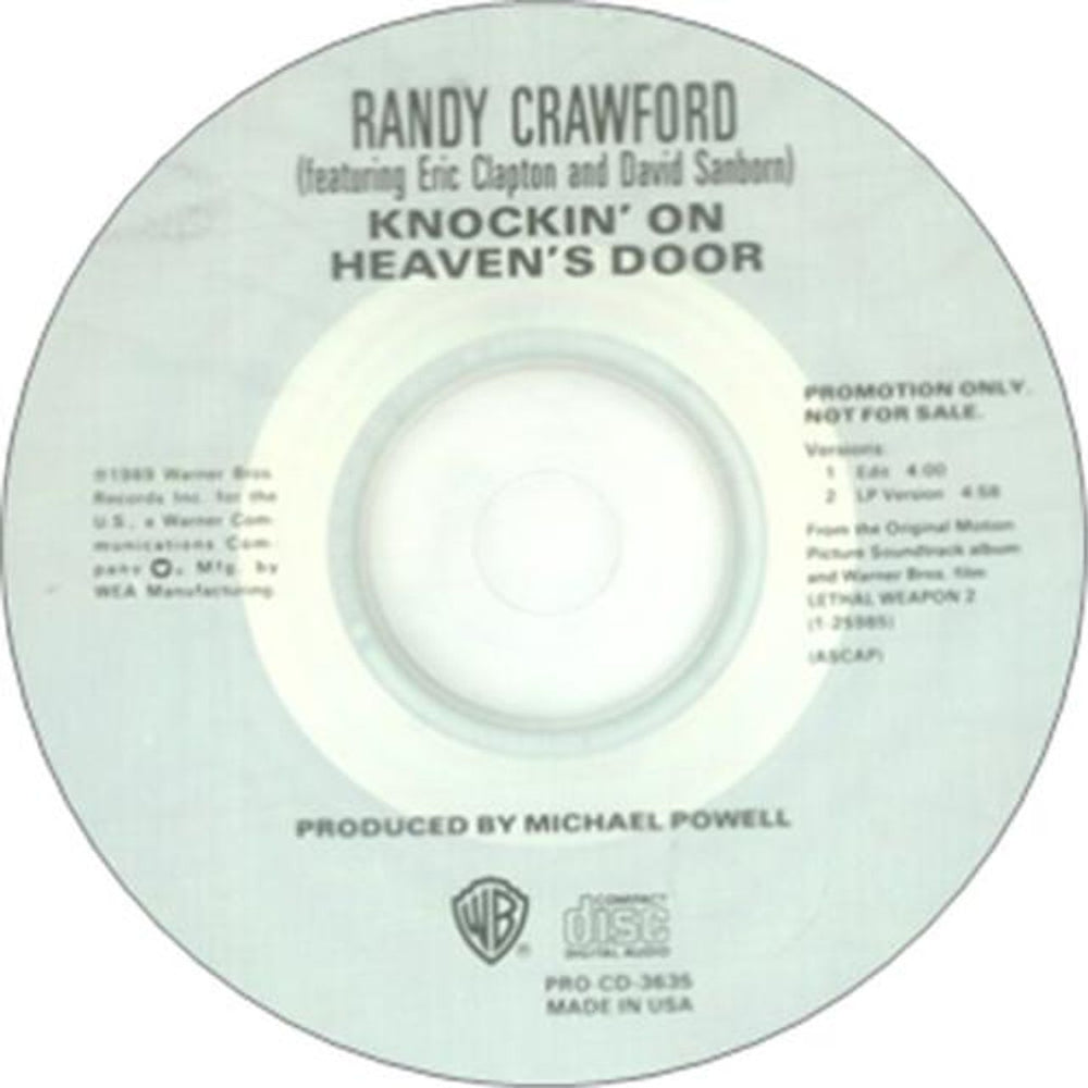 Randy Crawford Knockin' On Heaven's Door US Promo CD single (CD5 / 5") PRO-CD-3635