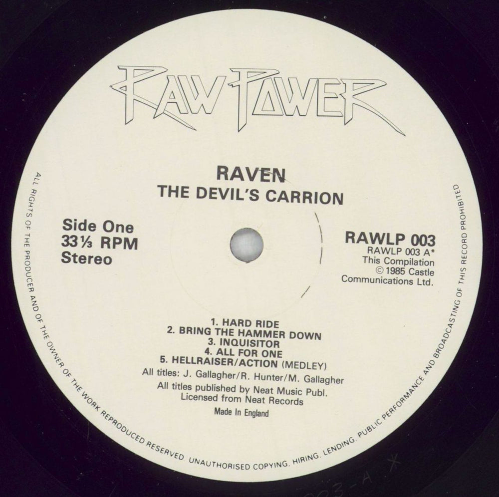 Raven The Devil's Carrion UK 2-LP vinyl record set (Double LP Album) RAV2LTH828543