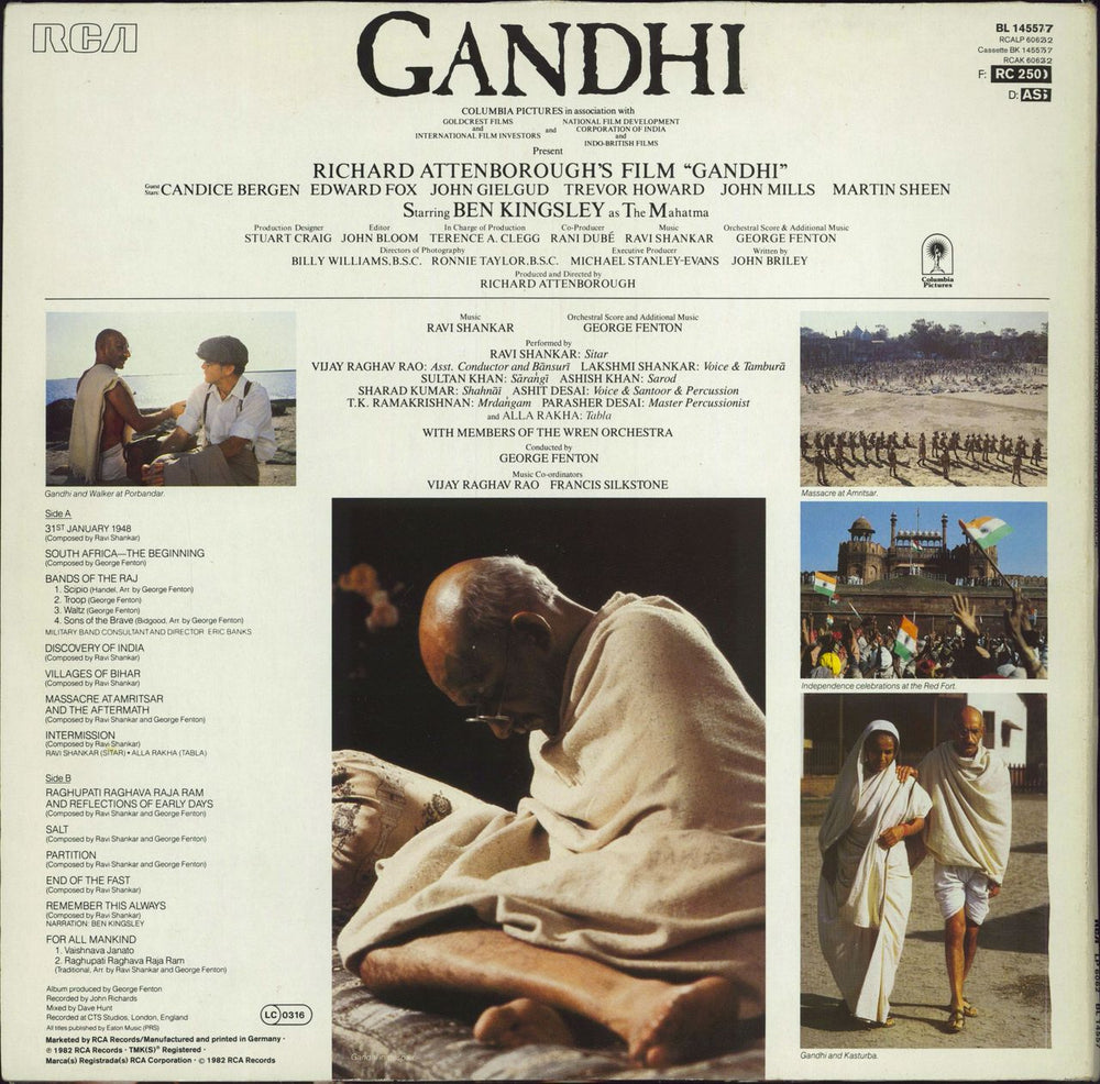 Ravi Shankar Gandhi German vinyl LP album (LP record)