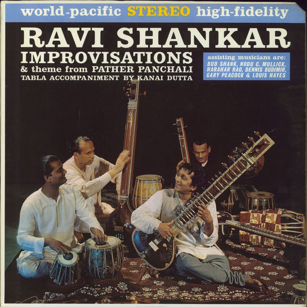 Ravi Shankar Improvisations And Theme From Pather Panchali US vinyl LP album (LP record) WP-1416