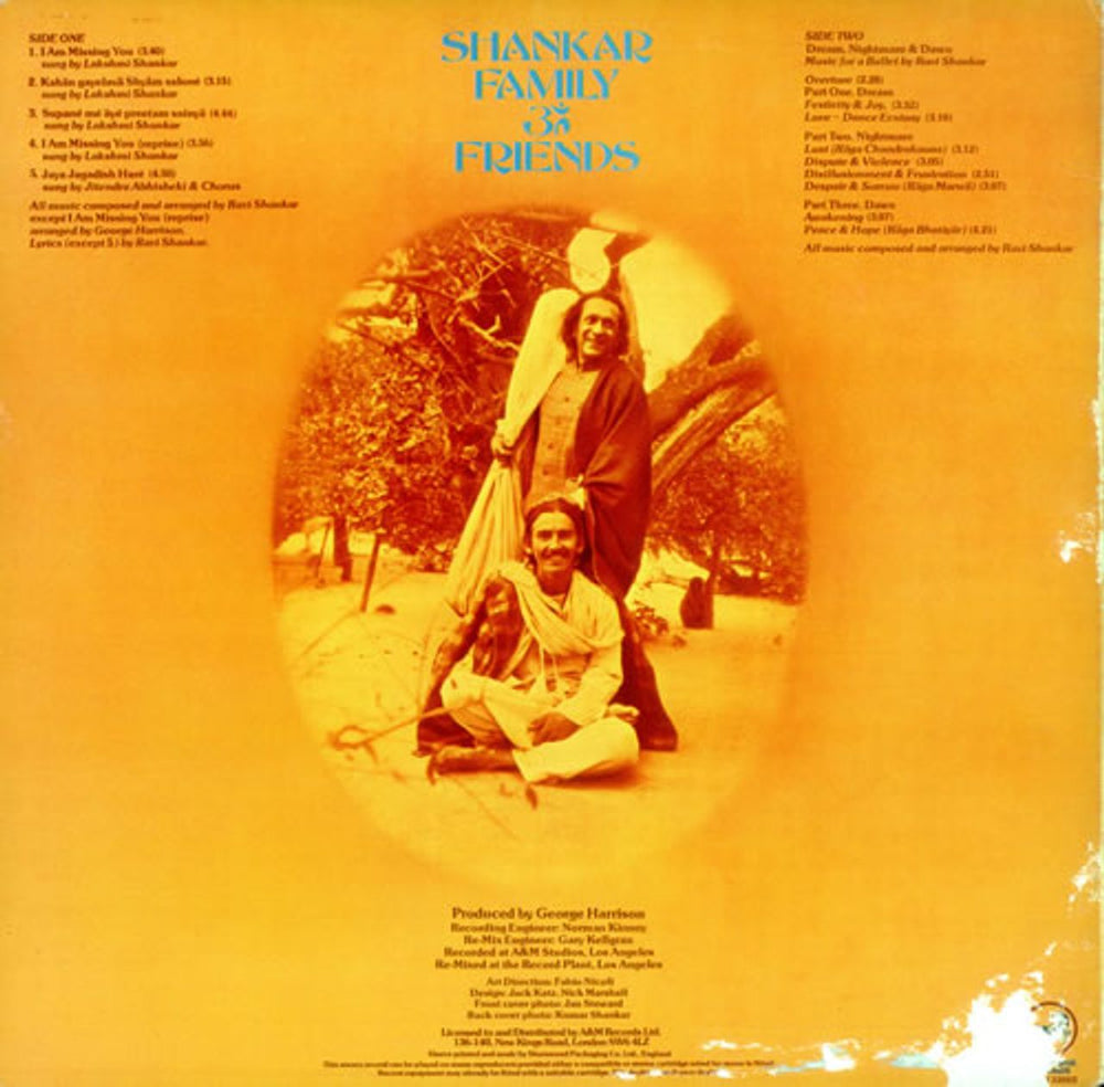 Ravi Shankar Shankar Family & Friends - EX UK vinyl LP album (LP record) RVKLPSH435785