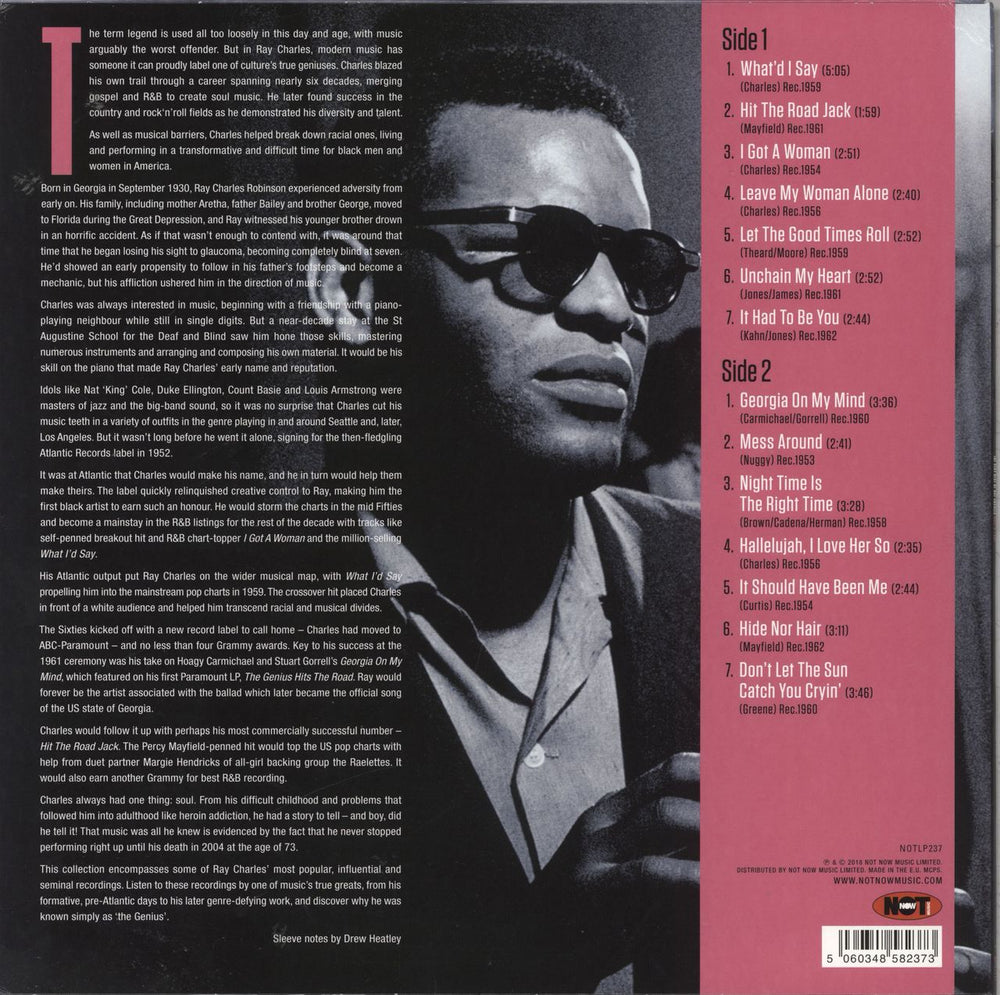 Ray Charles The Very Best Of Ray Charles - What'd I Say - 180 Gram Pink Vinyl UK vinyl LP album (LP record) RYHLPTH826715