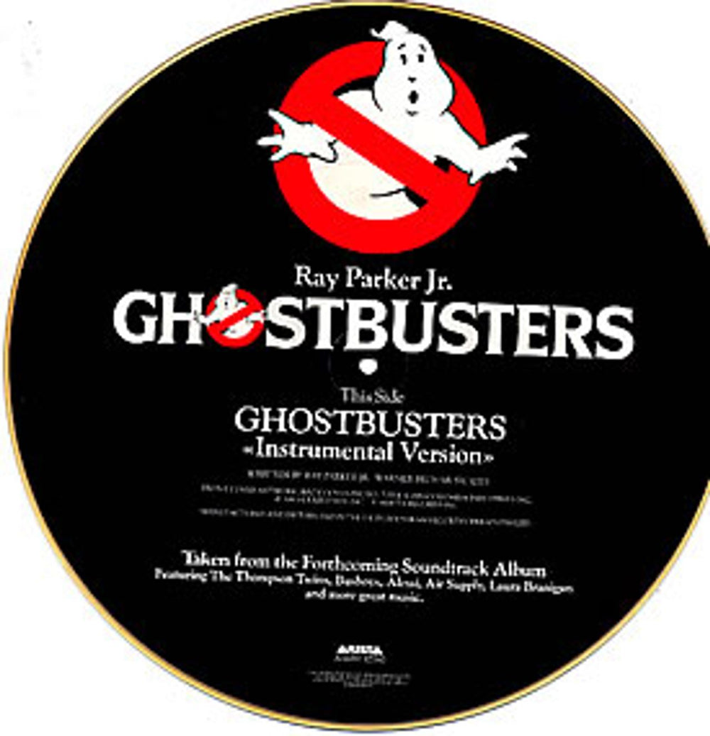 Ray Parker Jr Ghostbusters + Hype Sticker UK 12" vinyl picture disc (12 inch picture record) RPJ2PGH20492