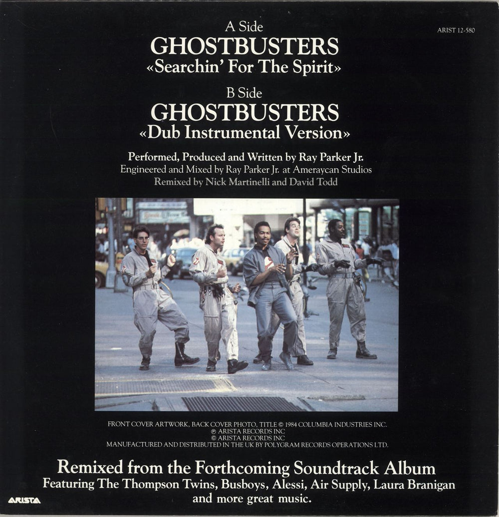 Ray Parker Jr Ghostbusters (Searchin' For The Spirit) UK 12" vinyl single (12 inch record / Maxi-single)