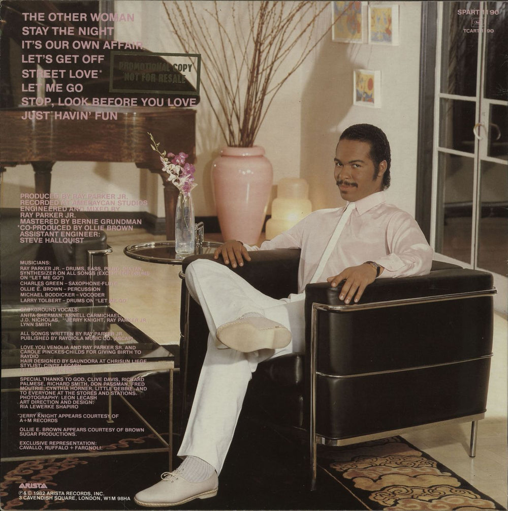 Ray Parker Jr The Other Woman - gold promo stamp UK Promo vinyl LP album (LP record)