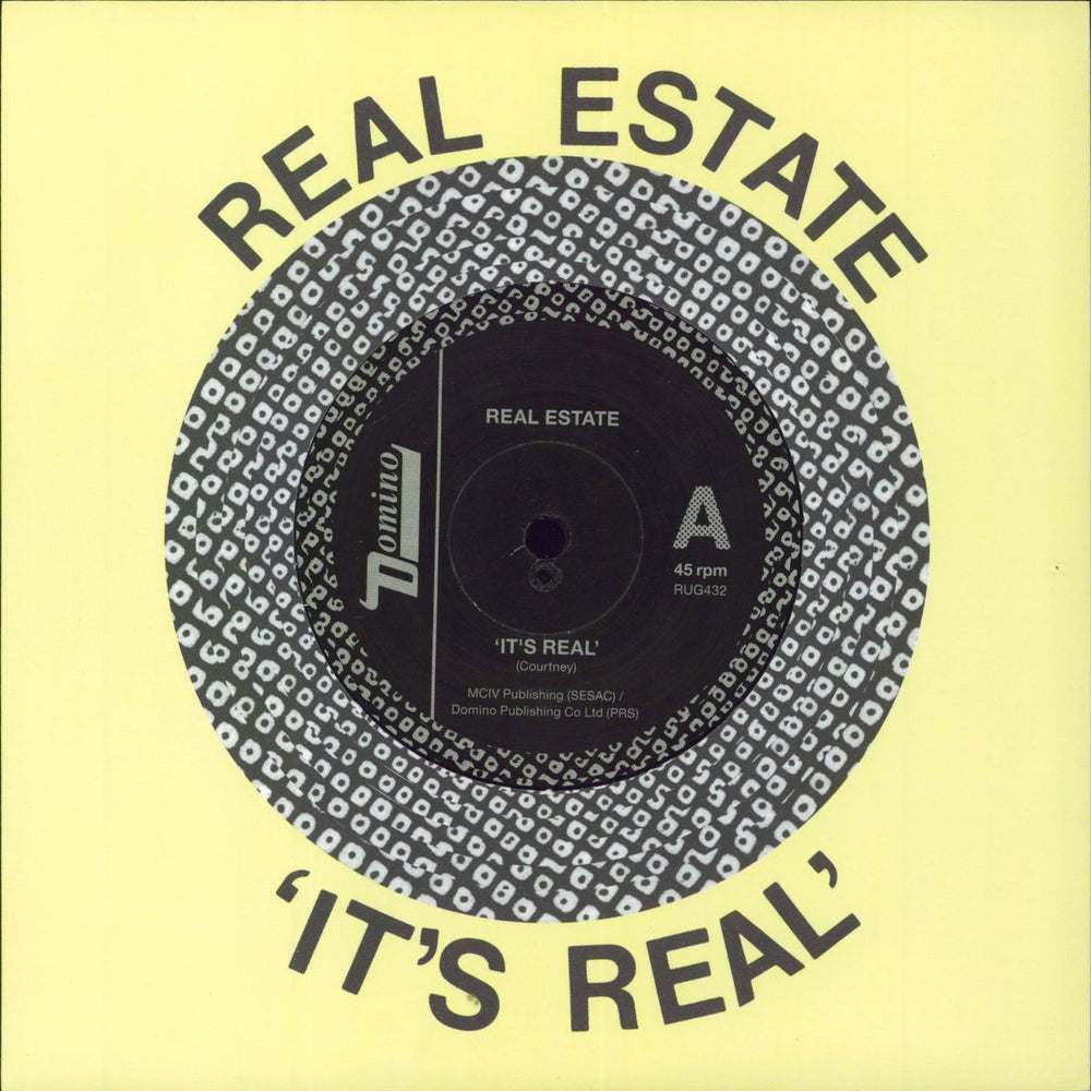 Real Estate It's Real UK 7" vinyl single (7 inch record / 45) RUG432