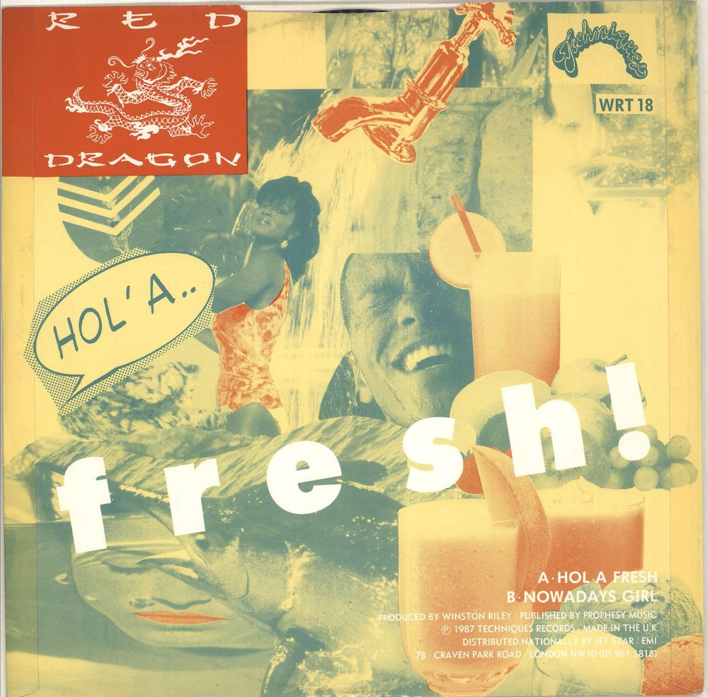 Red Dragon Hol A Fresh UK Promo 12" vinyl single (12 inch record / Maxi-single)