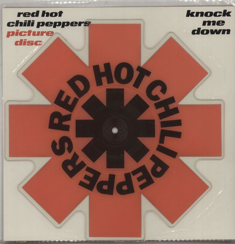 Red Hot Chili Peppers Knock Me Down UK shaped picture disc (picture disc vinyl record) MTPD70