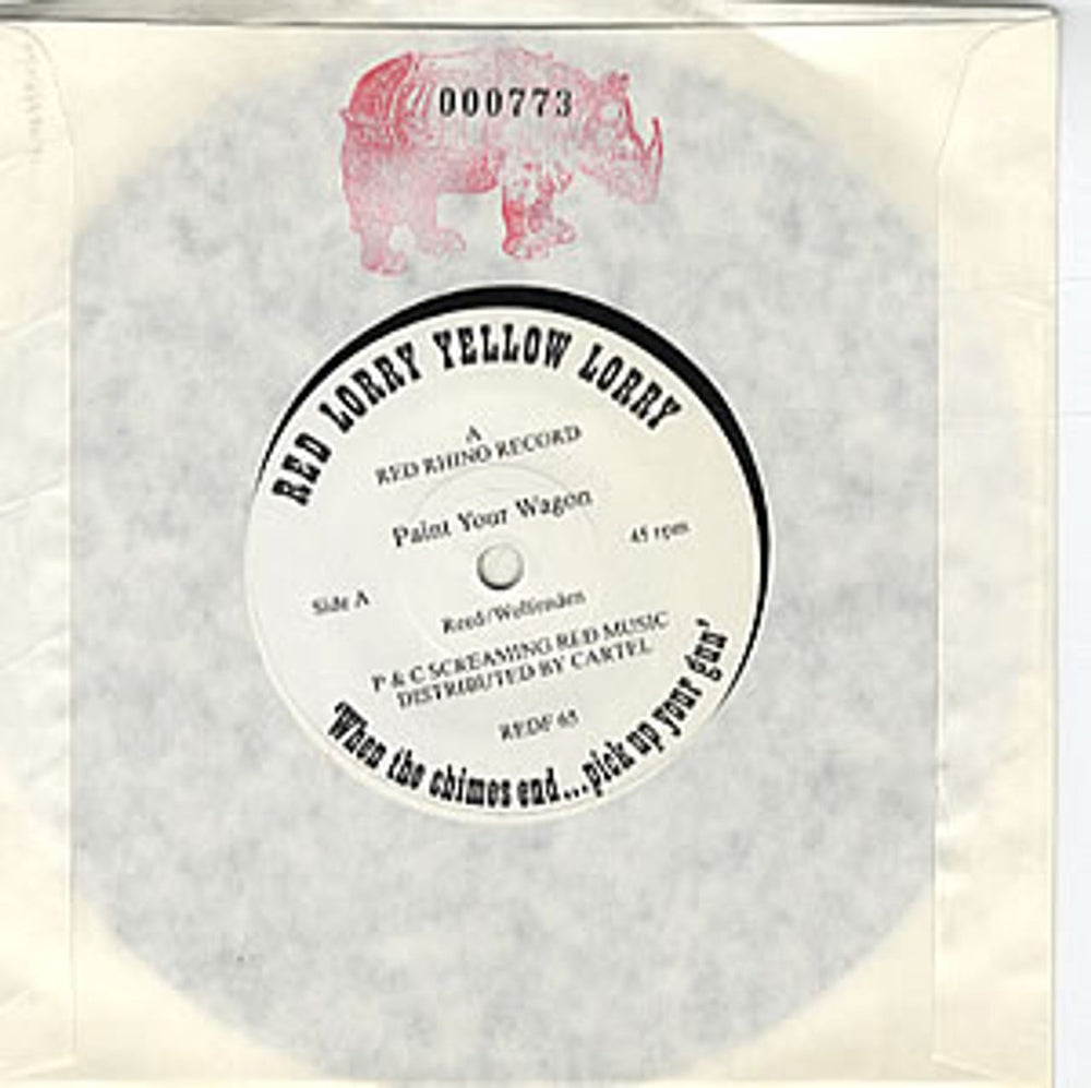 Red Lorry, Yellow Lorry Paint Your Wagon UK 7" vinyl single (7 inch record / 45) REDF65