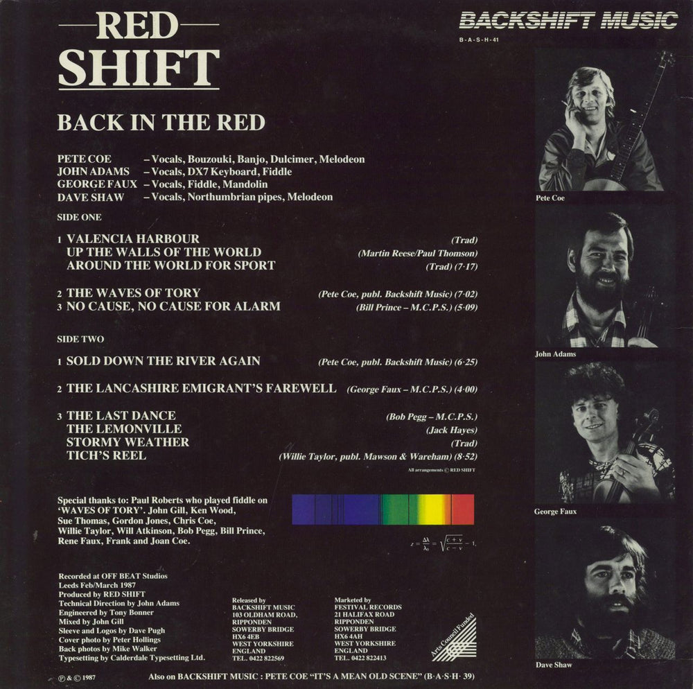 Red Shift Back In The Red UK vinyl LP album (LP record)