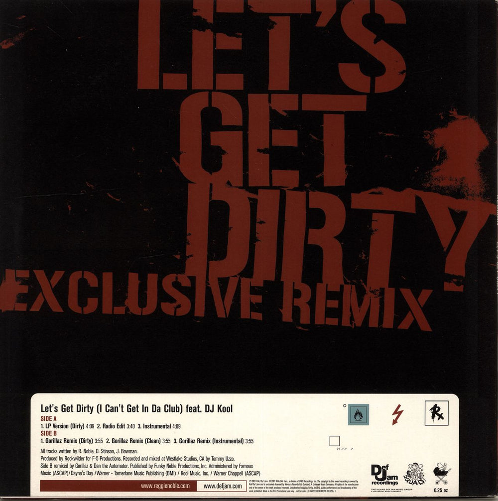 Redman Let's Get Dirty (Exclusive Remix) UK Promo 12" vinyl single (12 inch record / Maxi-single)