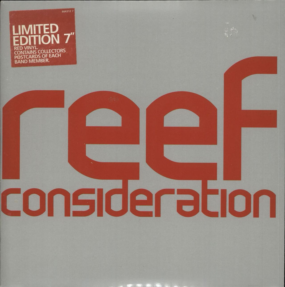 Reef Consideration - Red Vinyl UK 7" vinyl single (7 inch record / 45) 6643127