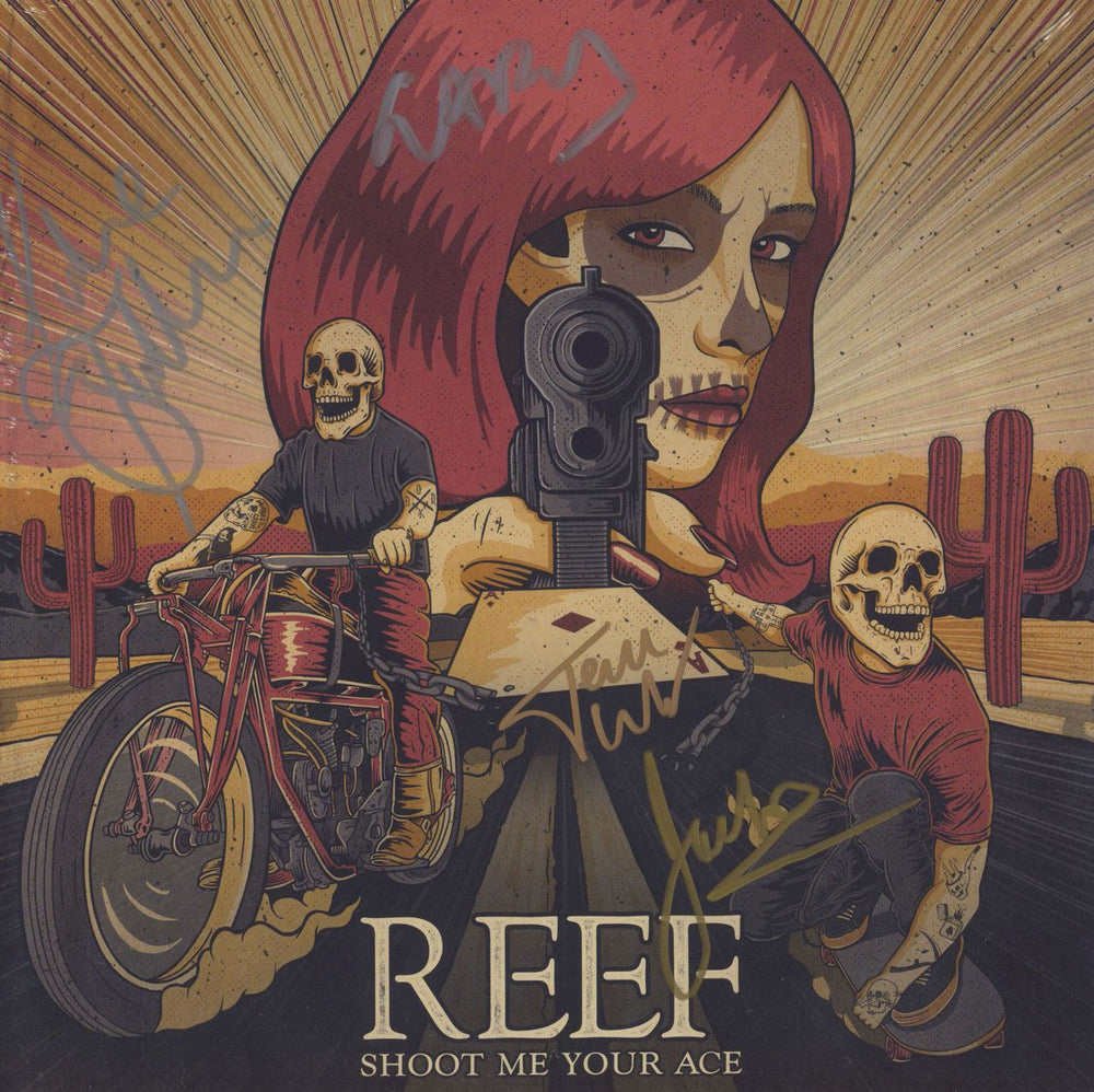 Reef Shoot Me Your Ace: Amazon excluisve + Autographed Sleeve - Sealed UK vinyl LP album (LP record) RSR0001LP