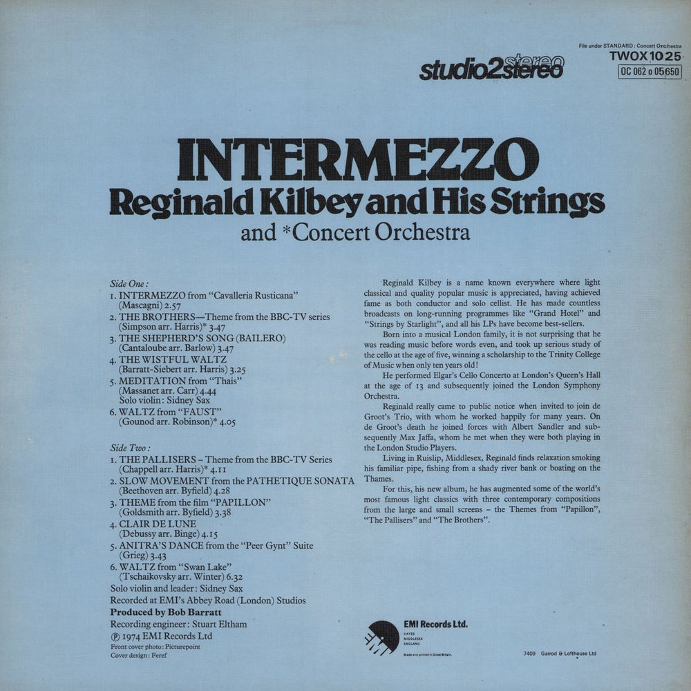 Reginald Kilbey & Jack Byfield Intermezzo UK vinyl LP album (LP record)